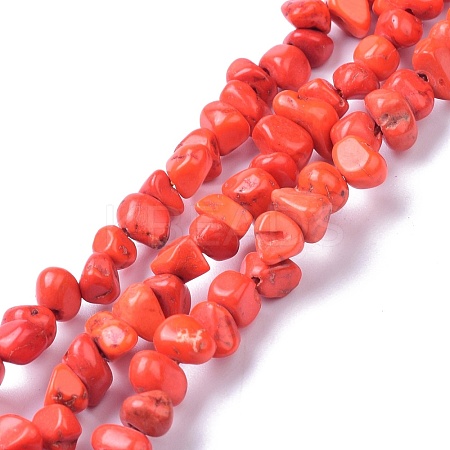Natural Magnesite Beads Strands TURQ-P001-02A-10-1