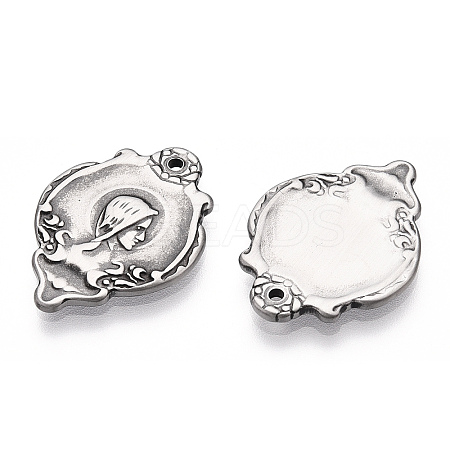 Non-Tarnish 304 Stainless Steel Pendants STAS-T064-29P-1