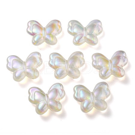 UV Plating Luminous Transparent Acrylic Beads OACR-P010-11C-1