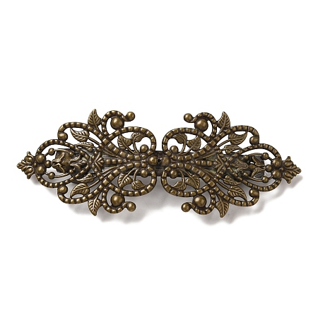 Brass Filigree Hair Barrette LS-OHAR-PW0001-201AB-1
