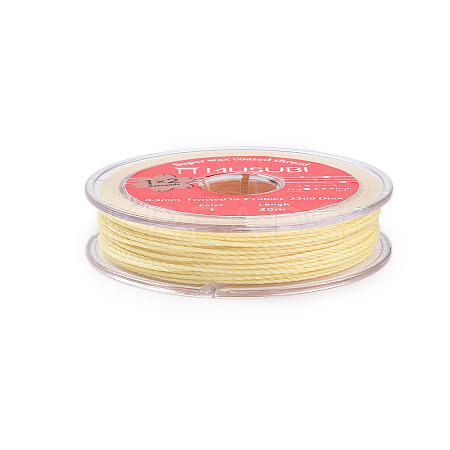 2-Ply Round Waxed Cotton Thread Cords YC-T004-01A-02-1