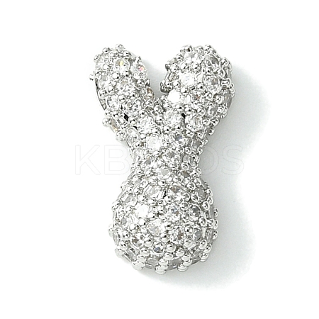 Rack Plating Brass Clear Cubic Zirconia Pendants KK-S378-01P-Y-1