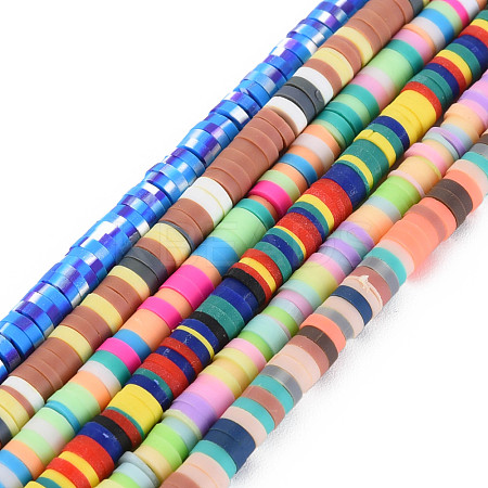 Handmade Polymer Clay Bead Strands CLAY-N011-52-1