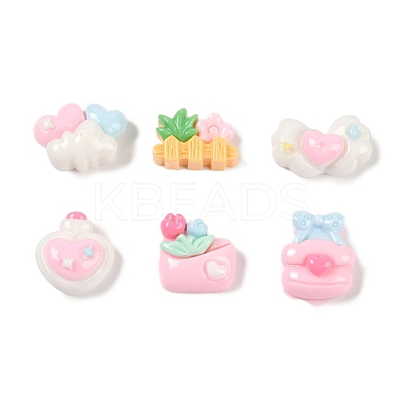 Opaque Resin Decoden Cabochons CRES-M036-08-1