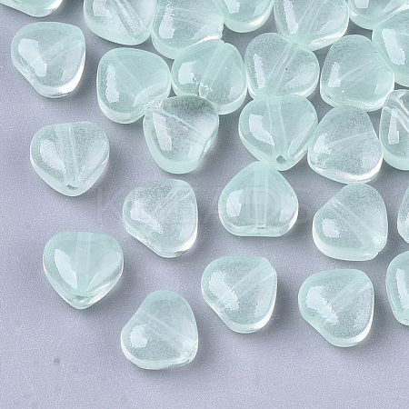 Transparent Spray Painted Glass Beads GLAA-N035-02-A05-1