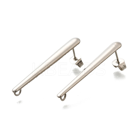 304 Stainless Steel Stud Earrings Findings STAS-D310-09P-02-1