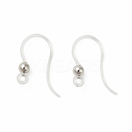 Transparent Resin Earring Hooks LS-RESI-G050-01P-1