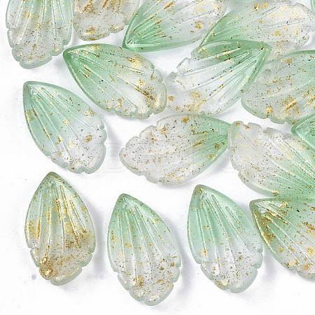 Two Tone Transparent Spray Painted Glass Pendants GLAA-T017-03A-B01-1