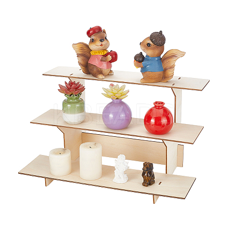 3-Tier Wood Display Riser Racks ODIS-WH0030-207-1