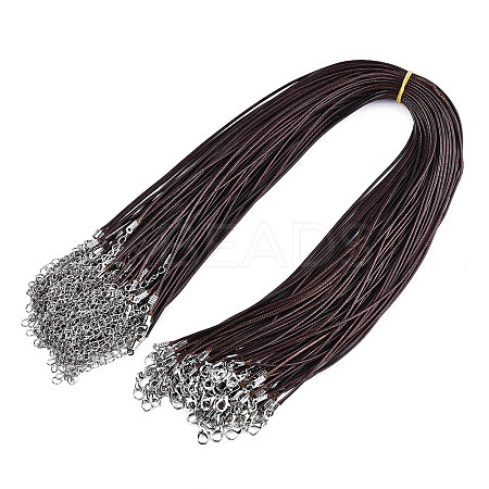 Waxed Cotton Cord Necklace Making LS-MAK-S034-005-1
