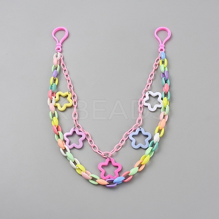 Acrylic Star Charm Double Chain Belts for Jeans Pants FIND-WH20019-170-1