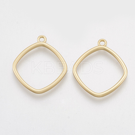 Smooth Surface Alloy Open Back Bezel Pendants PALLOY-S117-128-1