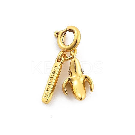 Brass Rhinestone Fruits Pendant Decoration LS-HJEW-P020-01G-G-1