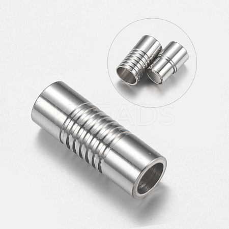 Tarnish Resistant 304 Stainless Steel Magnetic Clasps with Glue-in Ends LS-STAS-F149-04P-A-1