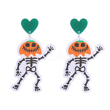 Halloween Acrylic Dangle Stud Earrings FS-WGAFD0C-02-1