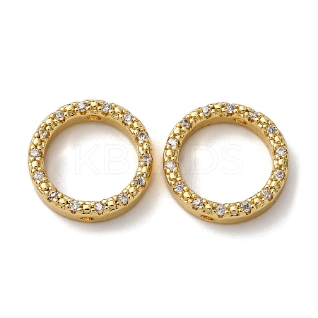 Brass Clear Cubic Zirconia Bead Frame KK-A270-05G-1