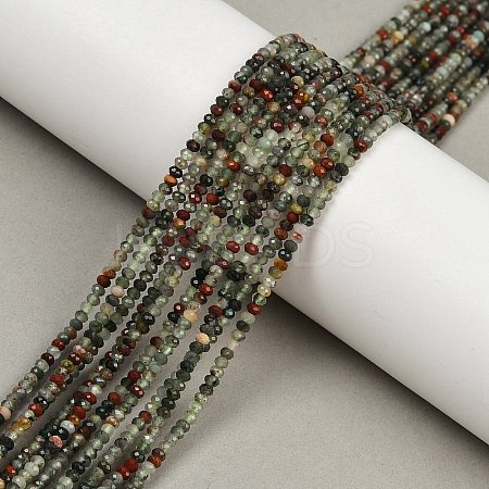 Natural African Bloodstone Beads Strands G-S388-A02-1x2mm-1