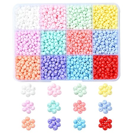 180G 12 Colors 6/0 Opaque Baking Paint Glass Seed Beads SEED-CJ0001-23-1