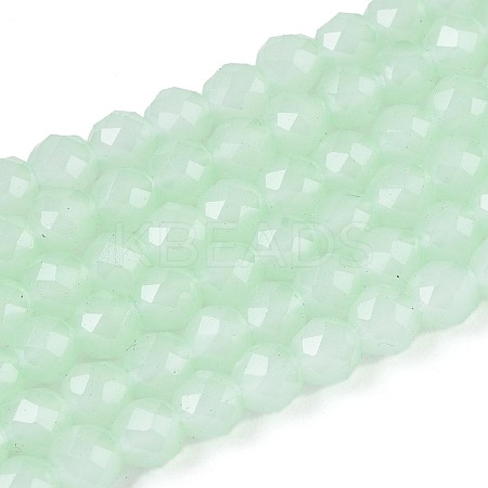 Imitation Jade Glass Beads Strands GLAA-T028-4mm-11G-1