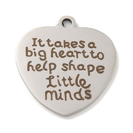 Non-Tarnish 201 Stainless Steel Pendants STAS-L079-21P-1