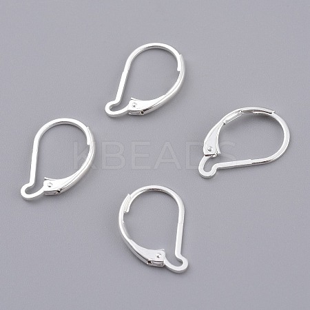 Brass Leverback Earring Findings X-KK-Z007-27S-1