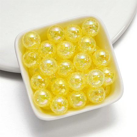 Baking Paint Crackle Glass Beads PW-WG13499-18-1