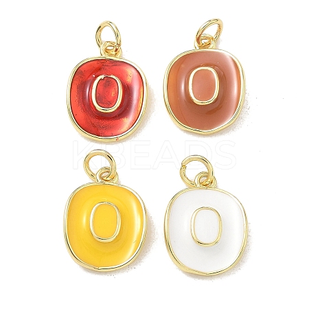 Brass Enamel Pendants KK-CBA3F25-06G-1