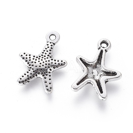 Tibetan Style Alloy Starfish/Sea Stars Charms LS-LF0463Y-NF-1