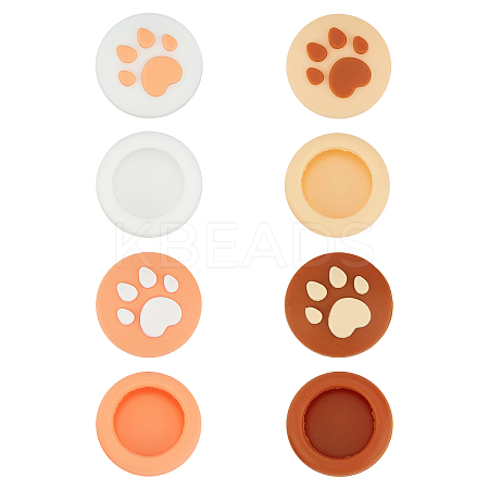 SUPERFINDINGS 2 Sets 2 Styles Silicone Replacement Cat Paw Thumb Grip Caps AJEW-FH0001-43-1