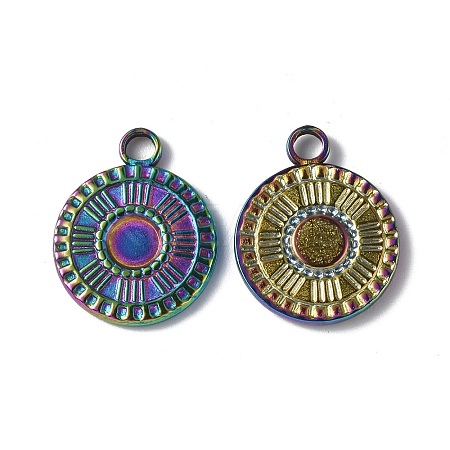 Ion Plating(IP) 304 Stainless Steel Pendant Cabochon Settings STAS-I694-03MC-1