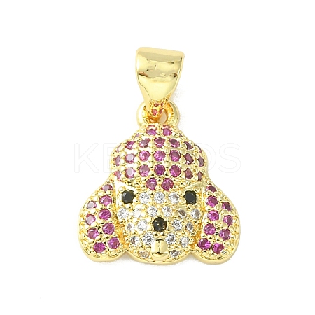 Brass Micro Pave Cubic Zirconia Charms ZIRC-F138-01G-1