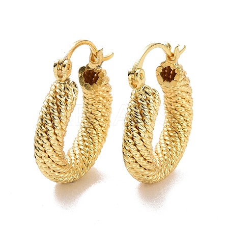 Brass Chunky Hoop Earrings for Women EJEW-A072-21LG-1