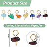 84Pcs 7 Color Natural Gemstone Connector Charms PALLOY-FH00127-2