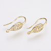 Brass Micro Pave Cubic Zirconia Earring Hooks LS-ZIRC-K075-38G-1