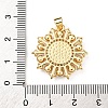 Brass Micro Pave Cubic Zirconia Pendants X-KK-K408-14G-3