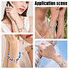 9Pcs 4 Styles Alloy Oval & Cross with Jesus Charm Bracelets BJEW-GO0001-35-5