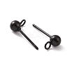 304 Stainless Steel Ball Stud Earring Findings X-STAS-G099-09B-4