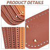 Oval PU Leather Knitting Crochet Bags Nail Bottom Shaper Pad DIY-PH0008-30-4