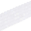 Frosted Imitation Jade Glass Beads Strands GLAA-T032-J4mm-MBB01-2