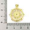 Rack Plating Brass Micro Pave Clear Cubic Zirconia Pendants KK-B091-46G-3