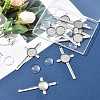 9Pcs Tibetan Style Alloy Cross Pendant Cabochon Settings DIY-FS0009-48-8