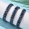 Natural & Synthetic Gemstone and Synthetic Hematite Adjustable Braided Bead Bracelets BJEW-H626-01-2