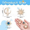 3Pcs 3 Style Rhinestone Sun & Moon with Cat Enamel Pins JBR077A-2