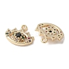 Brass Micro Pave Clear Cubic Zirconia Pendants KK-Q031-47G-07-2
