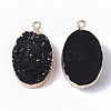 Druzy Resin Pendants RESI-S383-017A-2