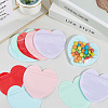 100Pcs 5 Colors Heart Jewelry Zip Top Bag FIND-SP0003-87-3