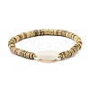 Coconut Beads Stretch Bracelets Set BJEW-JB07006-3