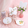30Pcs 2 Styles Paper Hand Held Fan DIY-SP0002-07-4