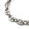 Non-Tarnish 304 Stainless Steel Oval Link Chains Bracelets for Men & Women BJEW-D042-22B-P-2