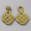 Handmade Chinese Frogs Knots Buttons BUTT-WH0027-27-2